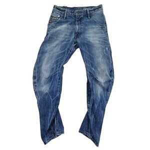 G-Star Raw 3301 Barrel Leg Jeans Men's 30x28 Blue 3D Jeans EUC Streetwear